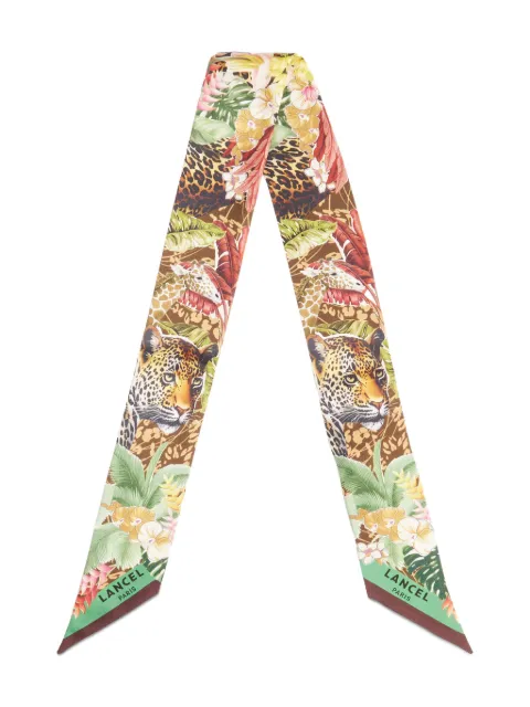Lancel Jungle motif silk headband