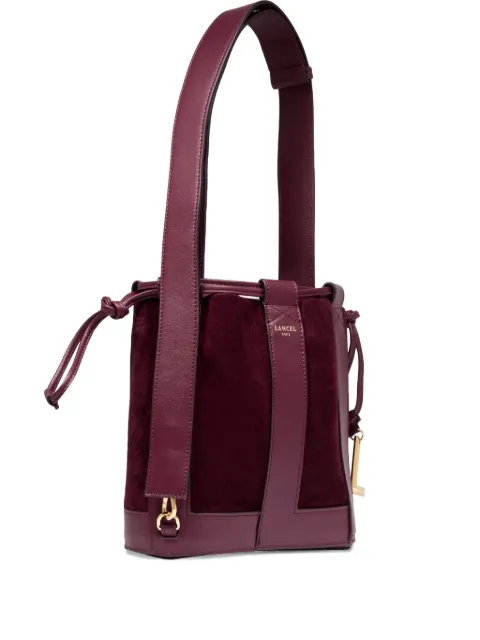 Lancel Elles leather-trimmed suede bucket bag