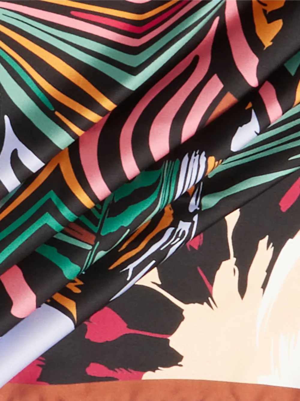 Lancel Zebra Mania Silk Scarf In Multi