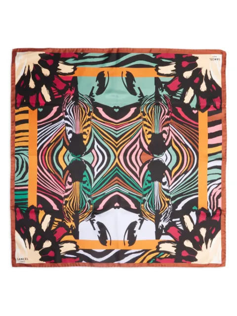 Lancel Zebra Mania silk scarf