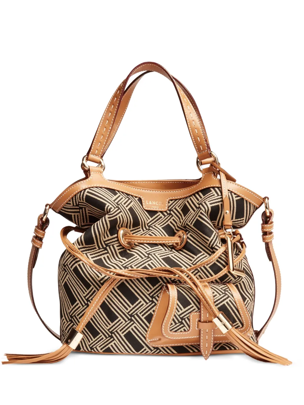 Lancel Premier Flirt geometric-pattern bucket bag - Toni neutri