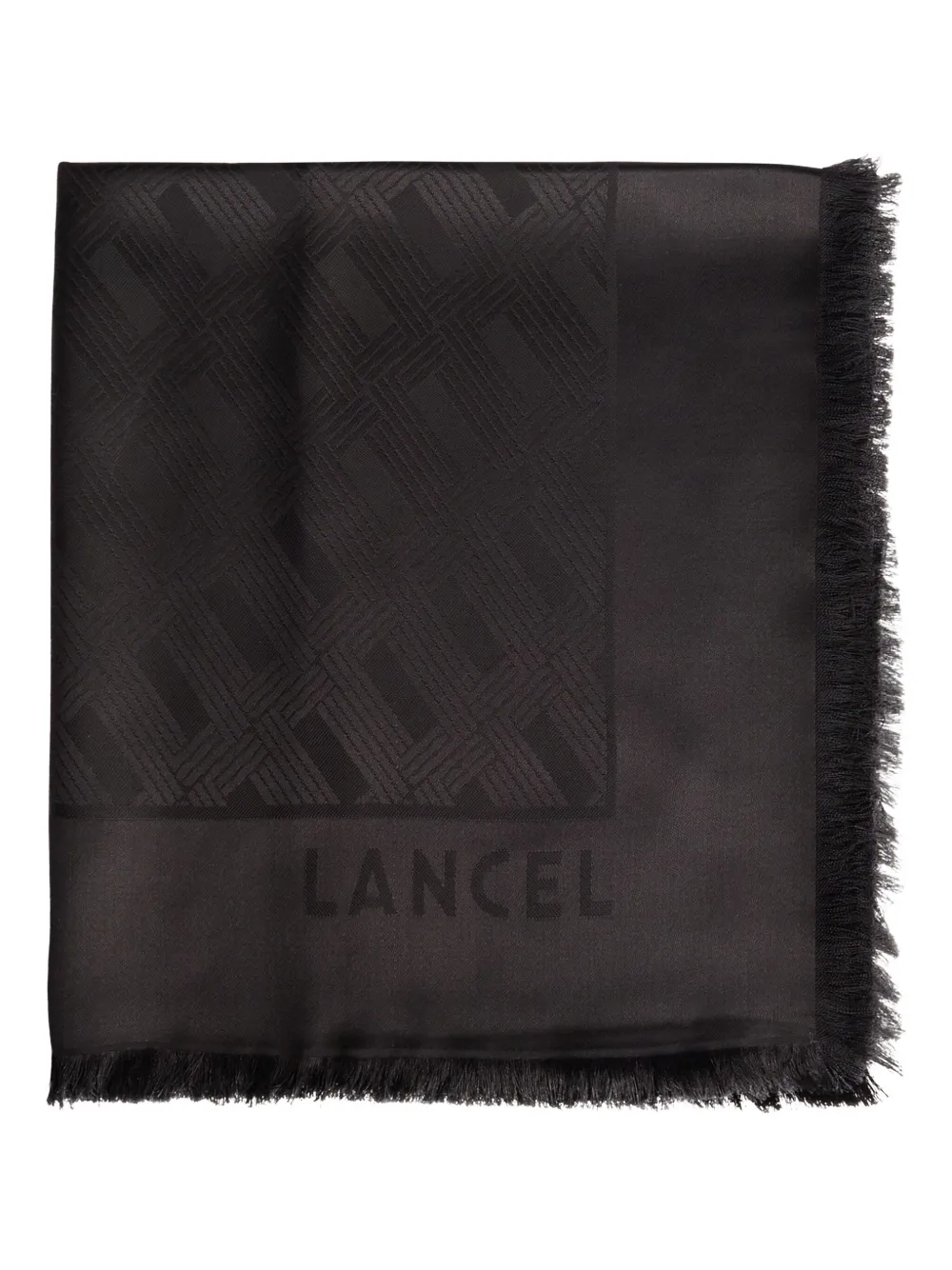 Lancel モノグラム スカーフ - ブラック Lancel モノグラム スカーフ - ブラック