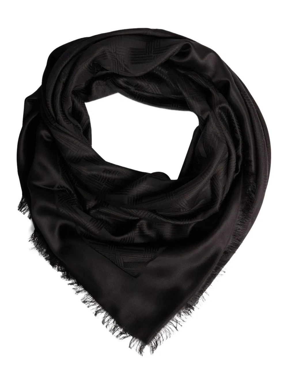 Lancel monogram-pattern scarf - Zwart