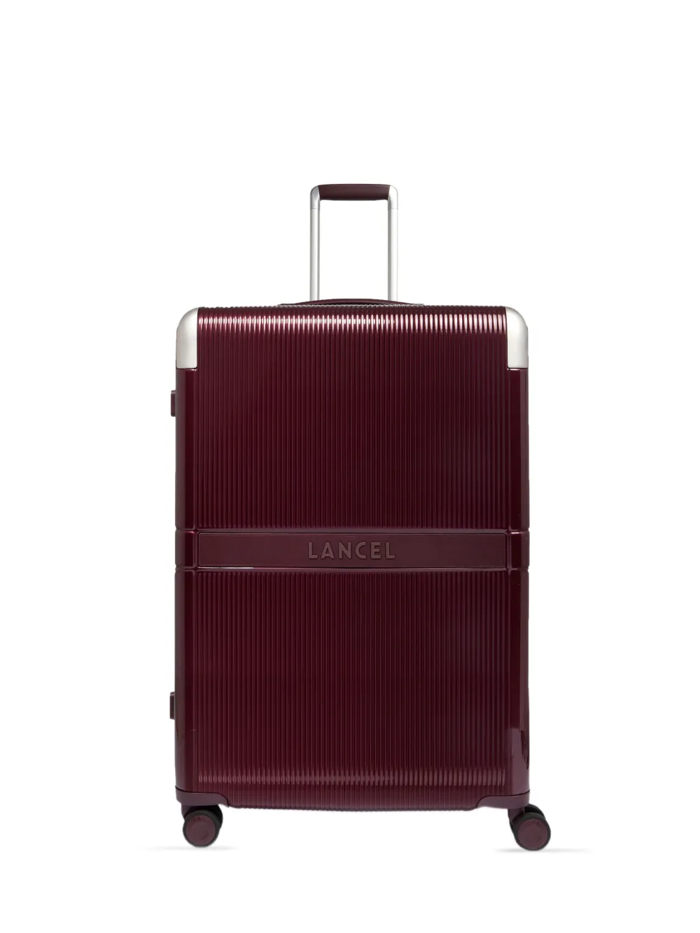 Lancel Gerippter Empreint Hartschalenkoffer In Red