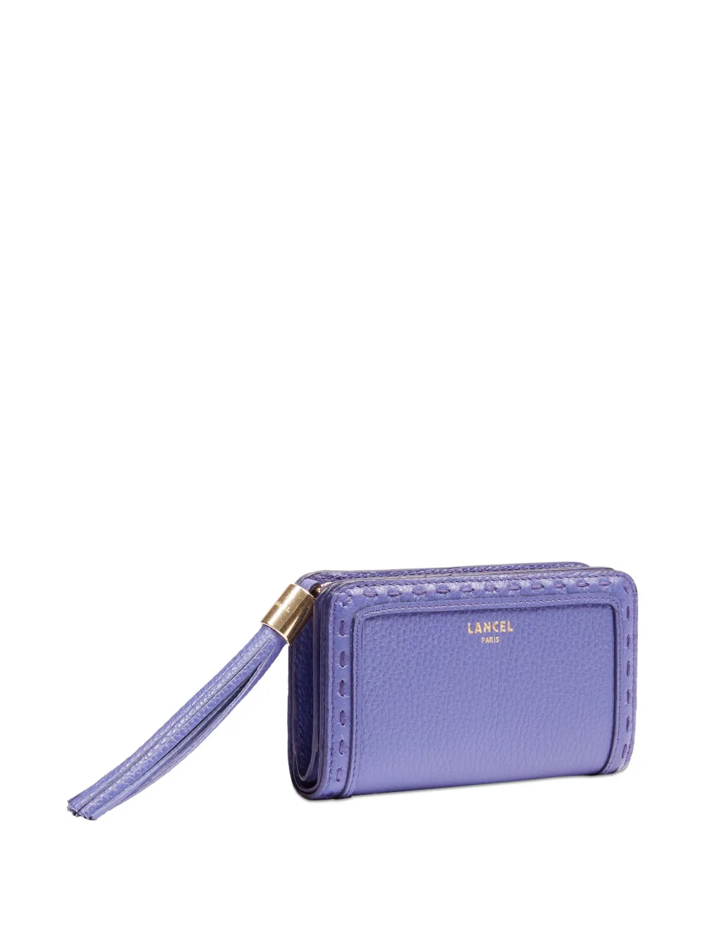 Lancel Leren portemonnee verfraaid met kwastje Paars