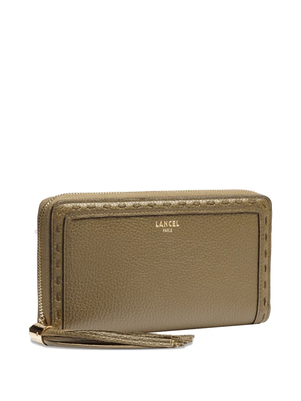 Lancel Tassel Zip-around Wallet In Green