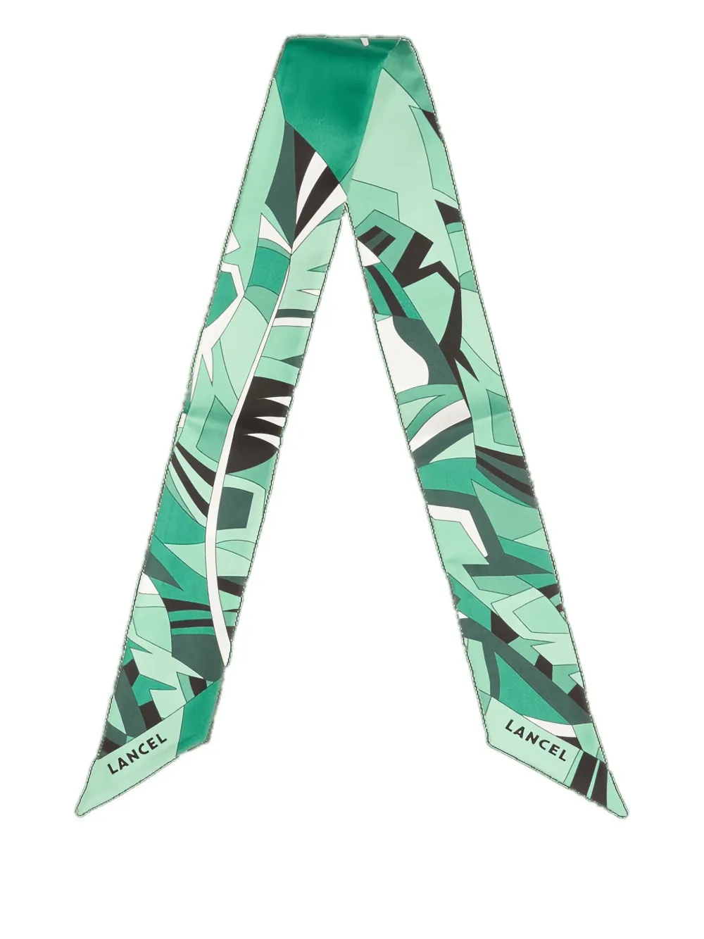 Lancel arabesque-motif silk headband - Verde