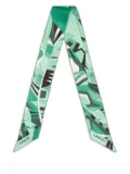 Lancel arabesque-motif silk headband - Green