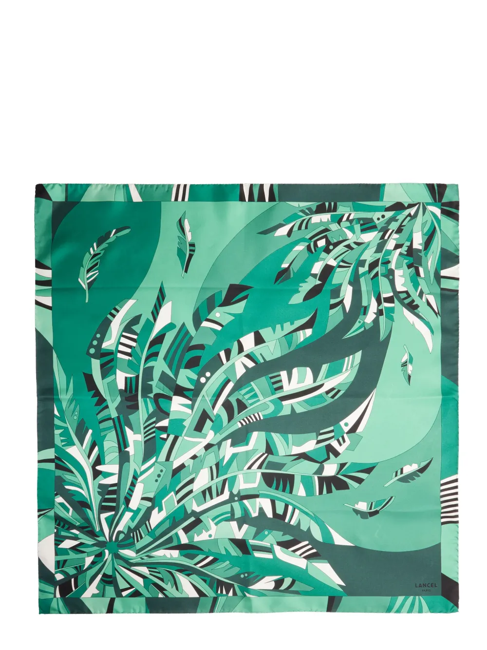 Lancel Zijden sjaal met print - Groen