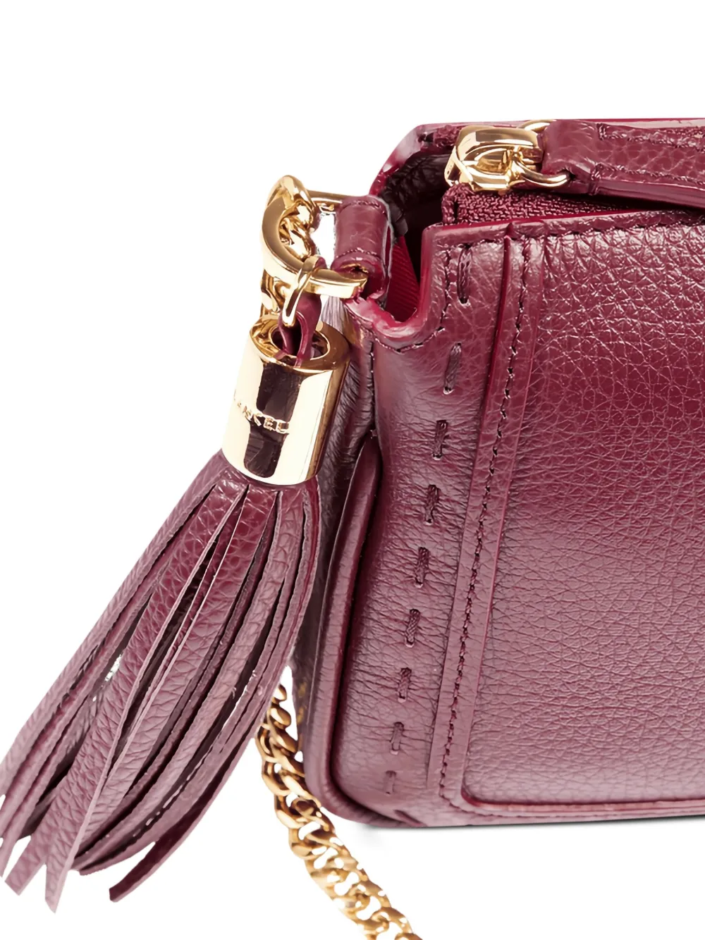 Lancel Pouch on Chain crossbodytas met kwastje Rood