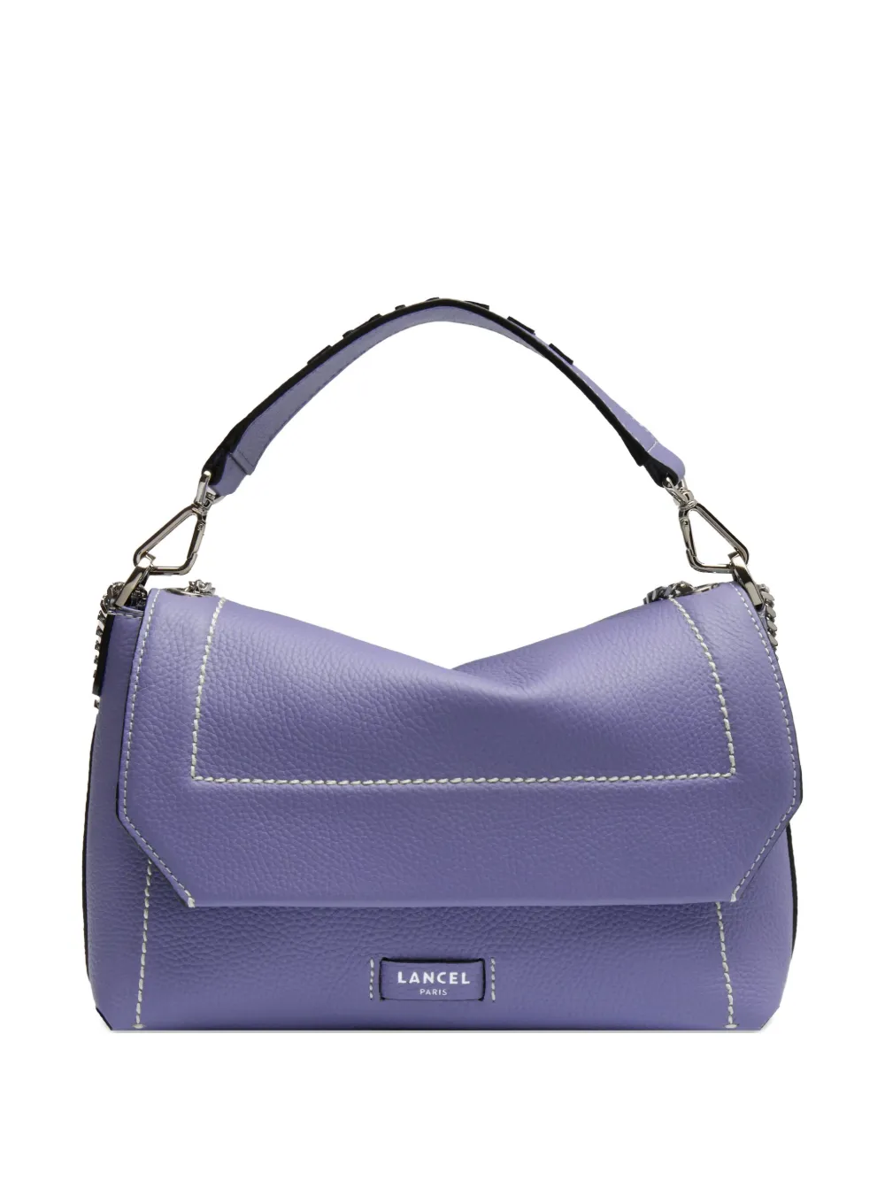 Lancel Ninon Flap-detail Leather Satchel In Blue