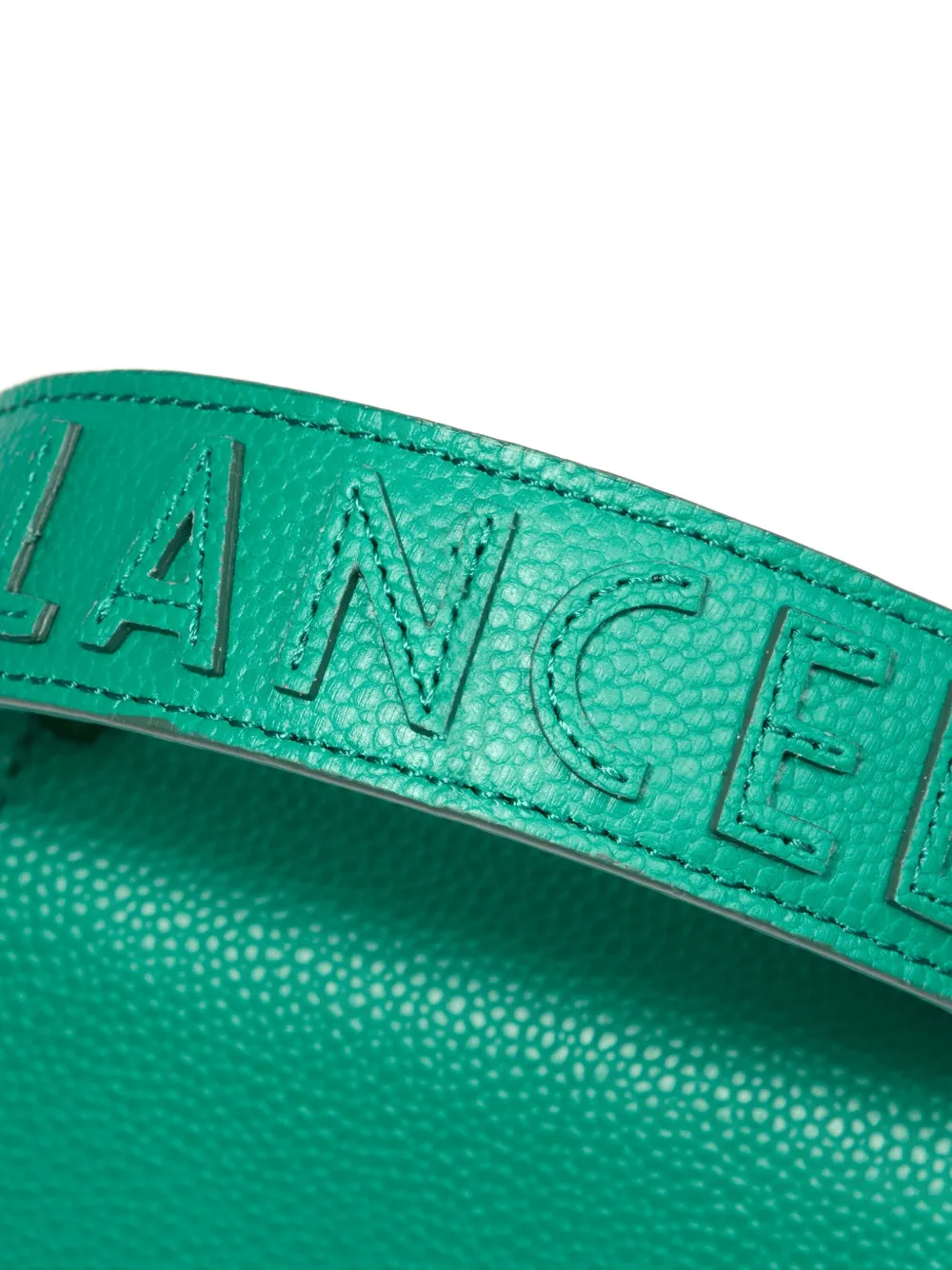 Lancel Small Ninon Flap Leather Bag In Green