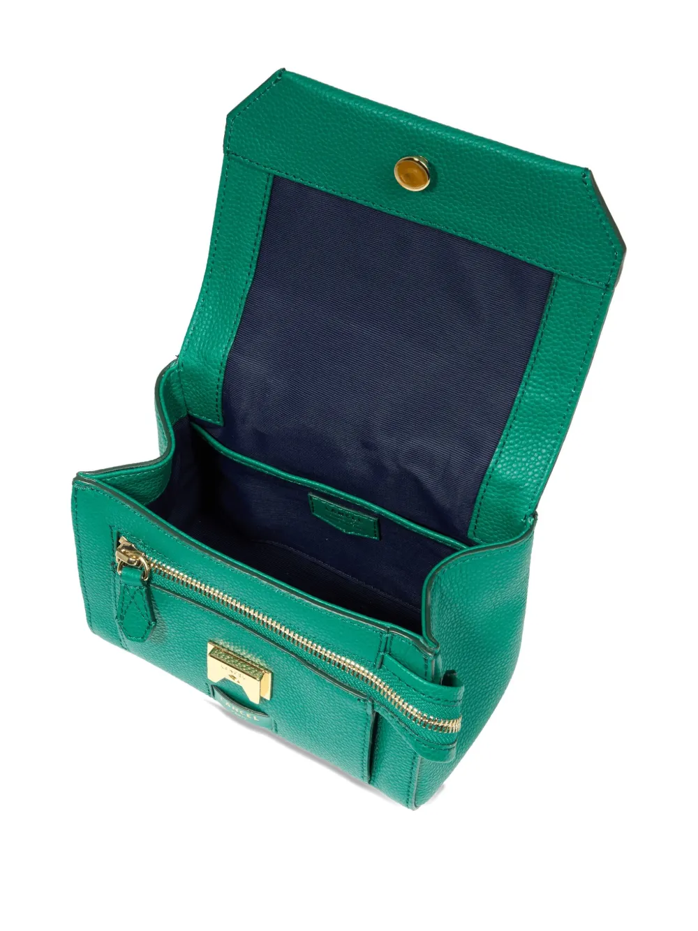 Lancel Small Ninon Flap Leather Bag In Green