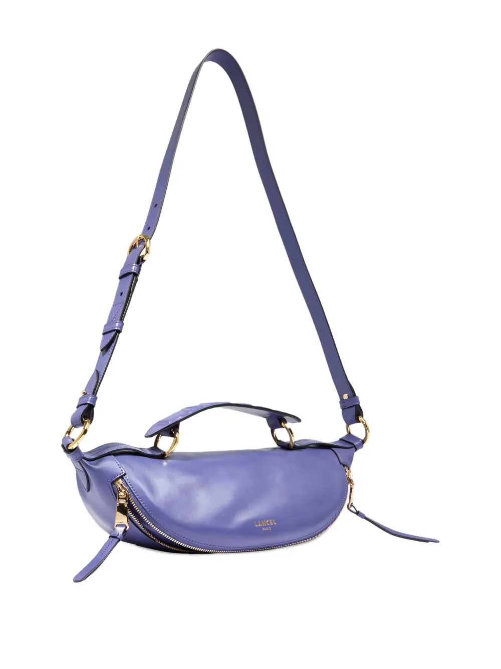 Lancel Origami Zip-fastening Crossbody Bag In Purple