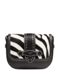 Lancel Sienna zebra-print flap bag - Black