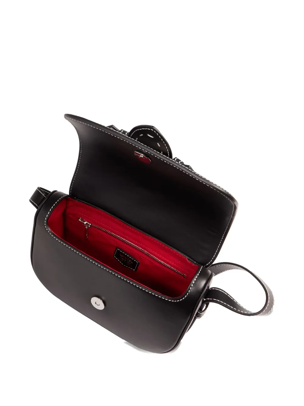 Lancel Sienna Zebra-print Flap Bag In Black
