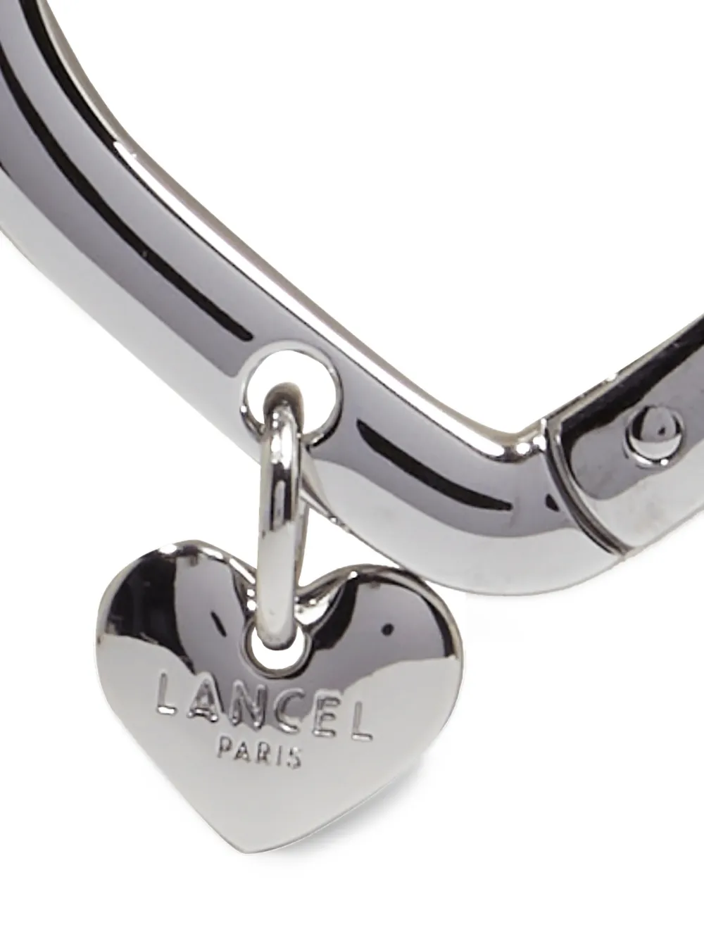 Lancel Enveloppe de sleutelhanger met hart Zilver