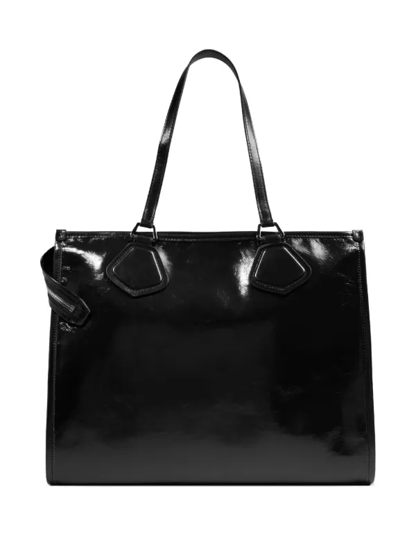 Lancel ロゴエンボス ハンドバッグ L | ブラック | FARFETCH JP