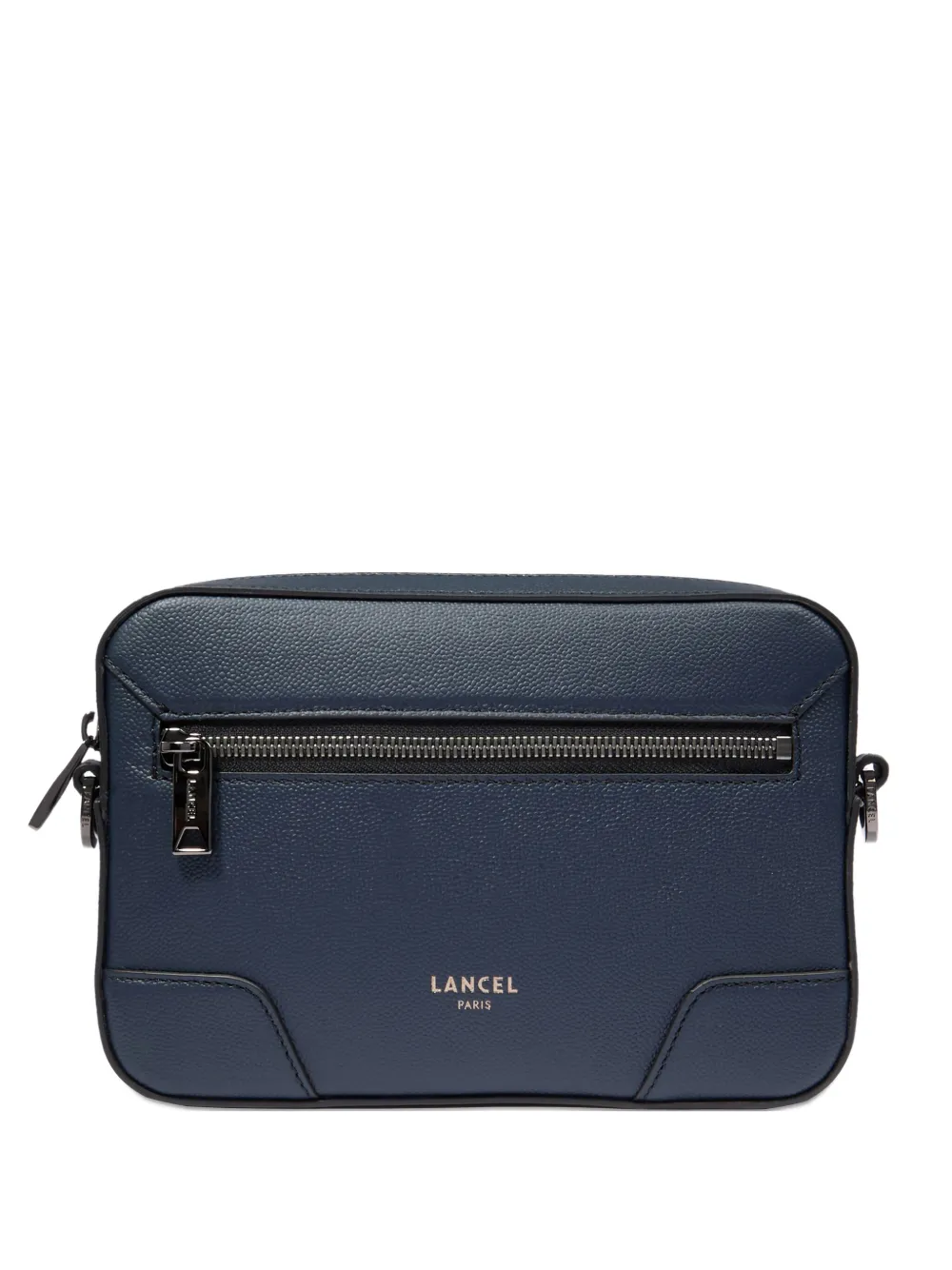 Lancel leather messenger bag - Blu