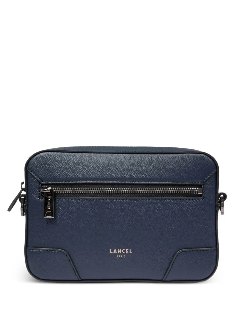 Lancel Leren messengertas Blauw