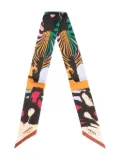 Lancel Zebra Mania silk headband - Black
