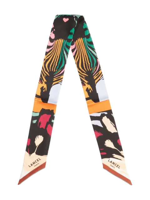 Lancel Zebra Mania silk headband