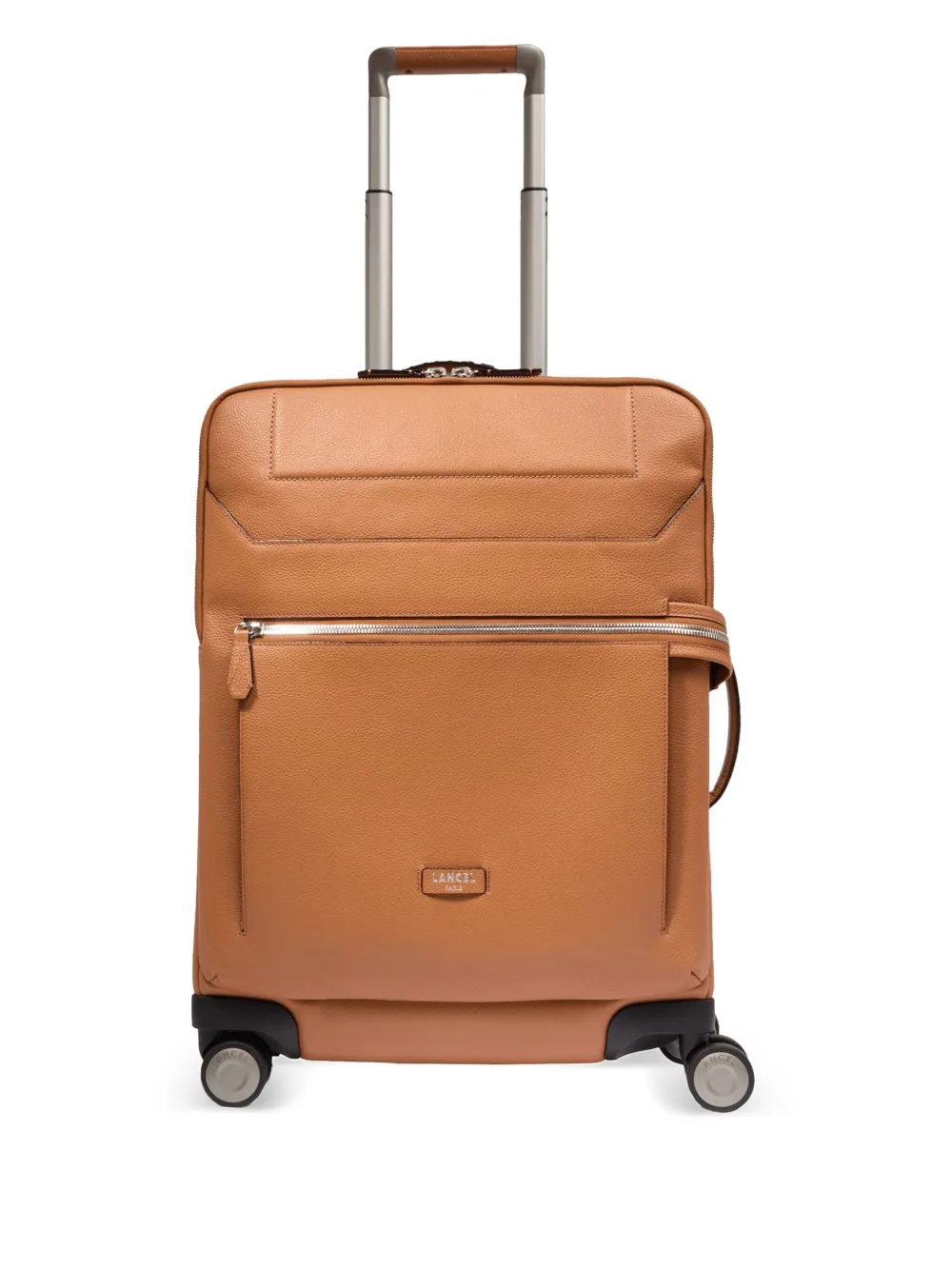 Lancel Leren koffer met logoplakkaat Beige