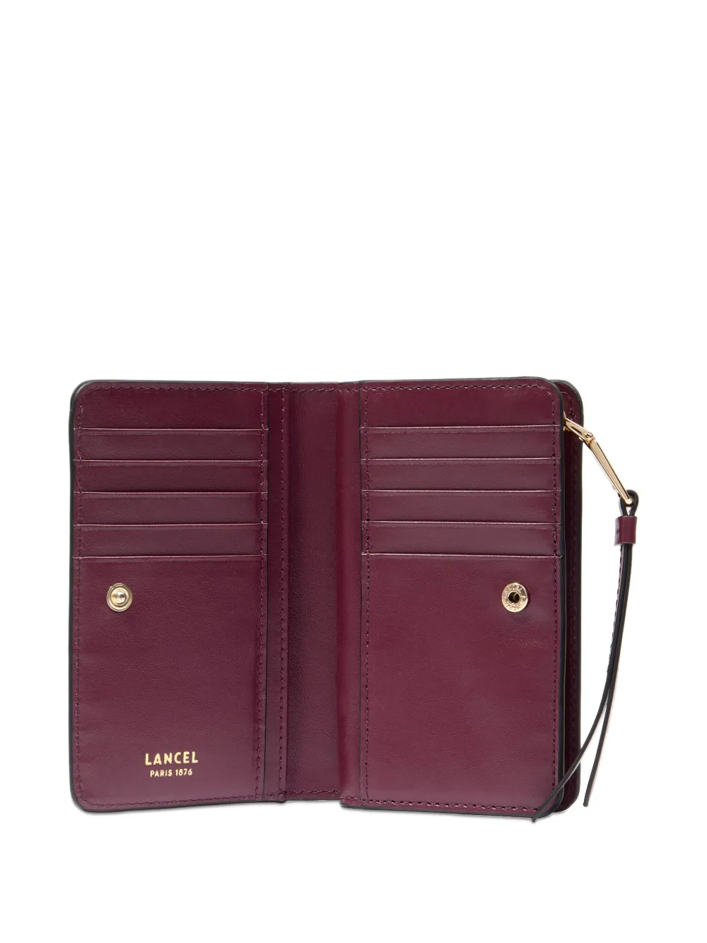 Lancel Logo-stamp Leather Wallet In Blue