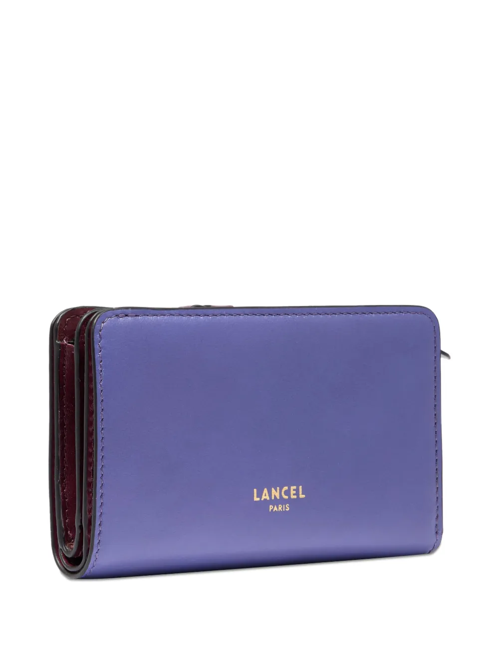 Lancel Logo-stamp Leather Wallet In Blue