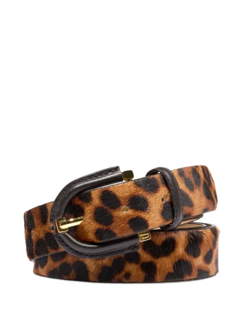 Lancel Ardillon leopard-print buckle belt