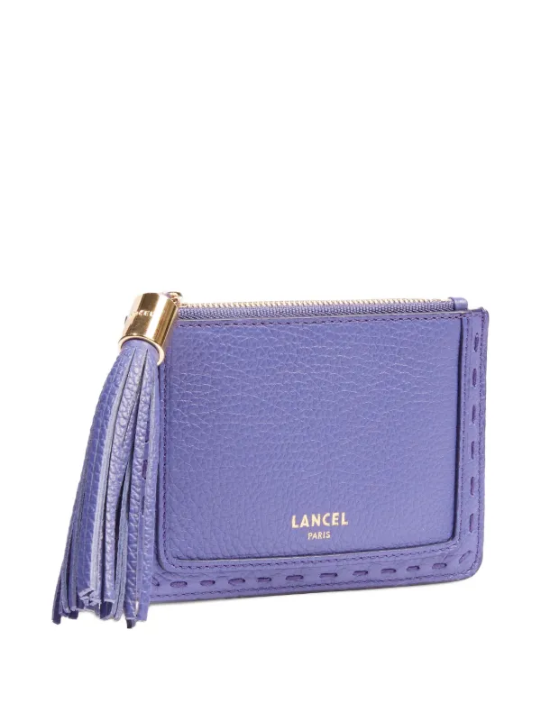 Lancel Tassel zip-around Card Holder Purple FARFETCH IN