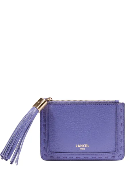 Lancel tassel zip-around card holder