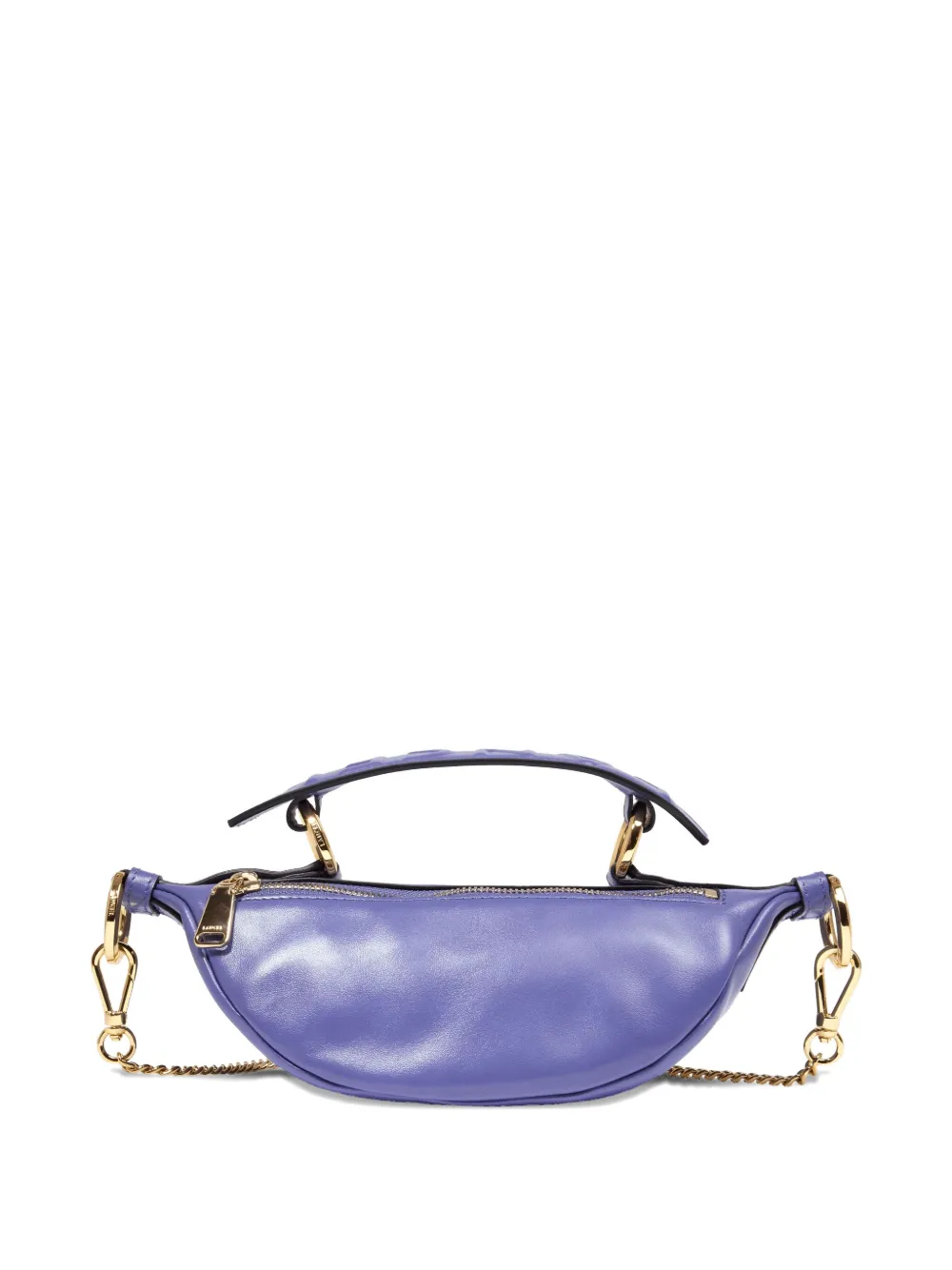 Lancel Origami kleine gewelfde leren crossbodytas Blauw
