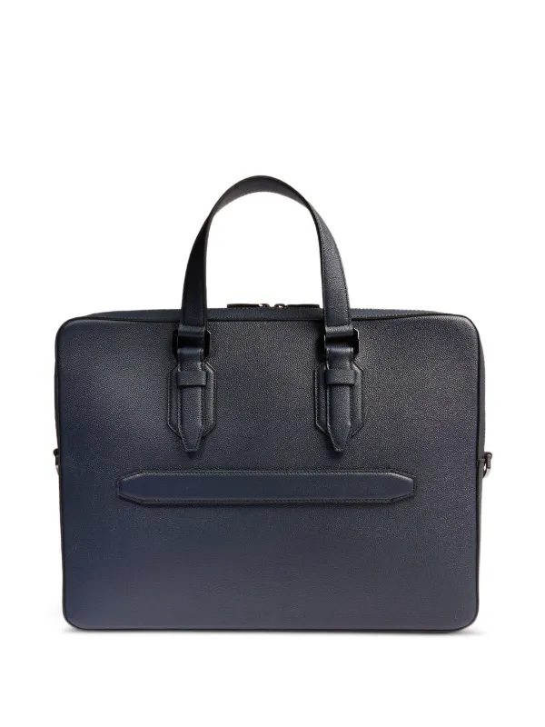 Lancel buckle-detail Leather Laptop Bag | Blue | FARFETCH JO