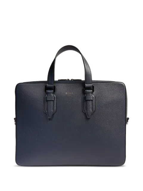 Lancel buckle-detail leather laptop bag