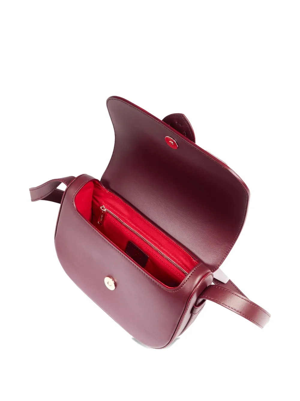 Lancel Sienna leather crossbody bag Rood