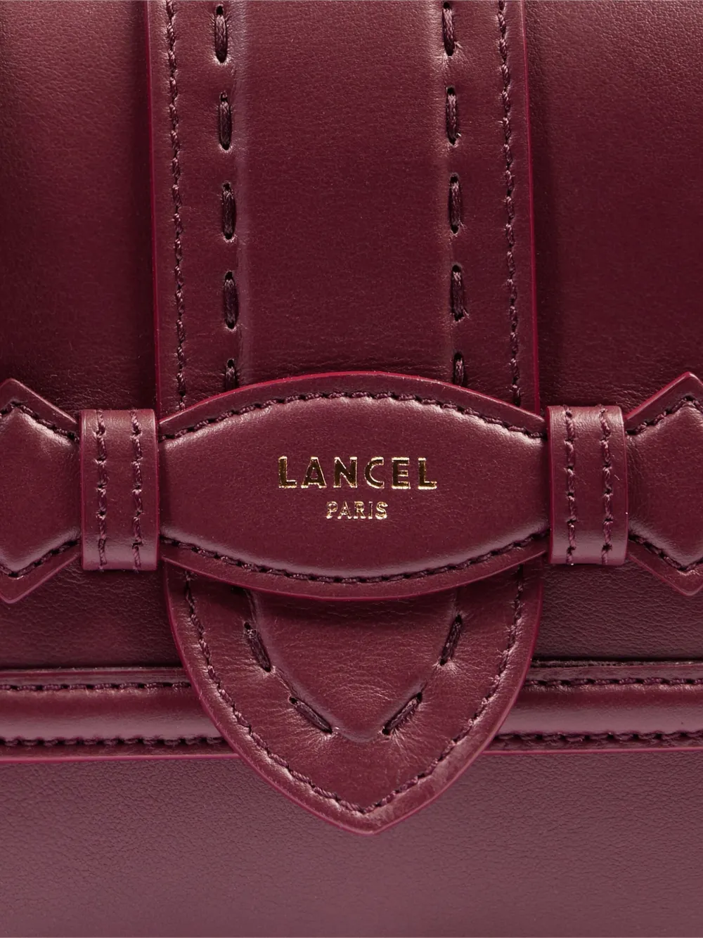 Lancel Sienna leather crossbody bag Rood
