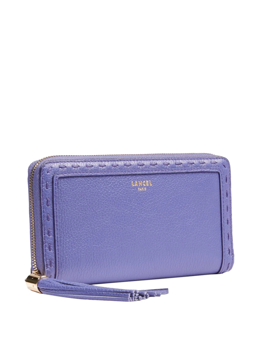 Lancel Portemonnee met rits en kwastje Paars