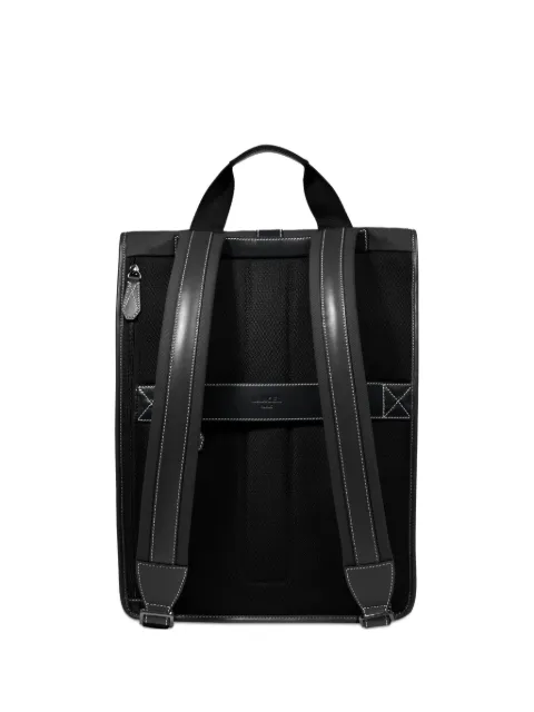 Lancel roll-top leather-trimmed backpack