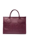 Lancel medium embossed-logo tote bag - Purple