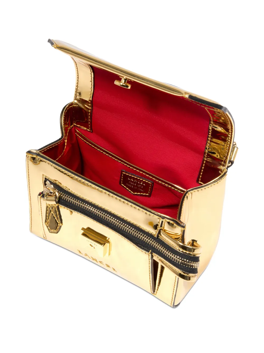 Lancel Ninon metallic crossbodytas Goud