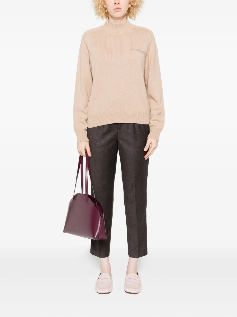 Peserico high-neck embellished sweater | Knitted Sweaters | Image 2