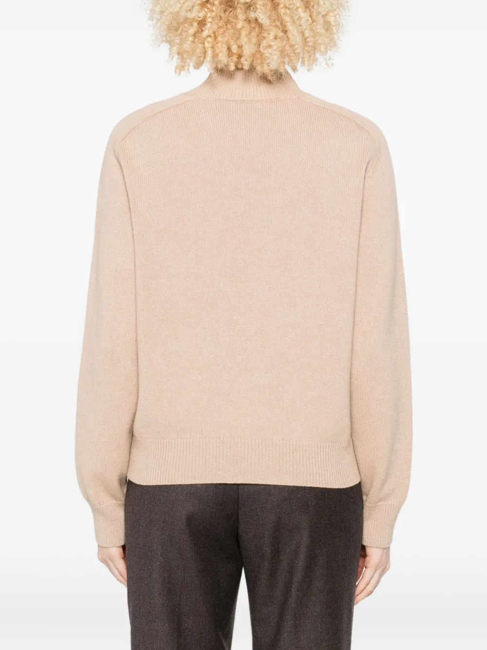 Peserico Trui verfraaid met hoge hals Beige