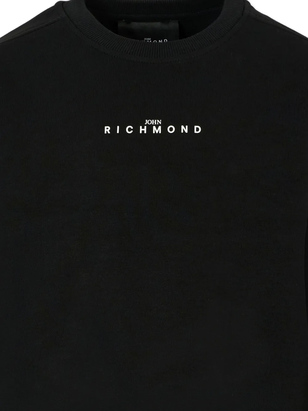 John Richmond Junior floral-embroidered crew-neck sweatshirt Zwart