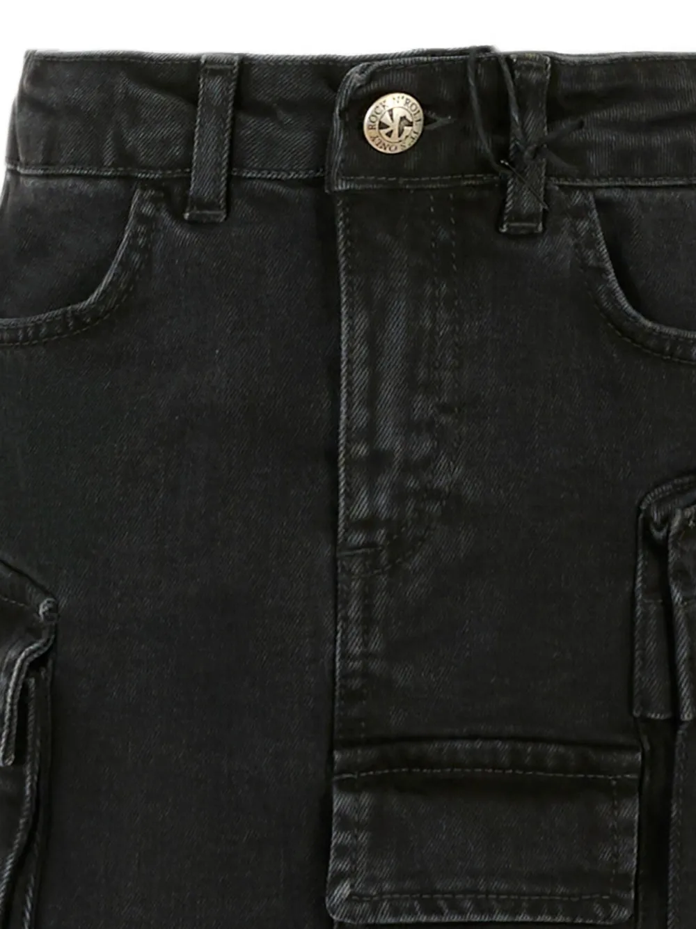 John Richmond Junior cargo-pocket denim skirt Zwart