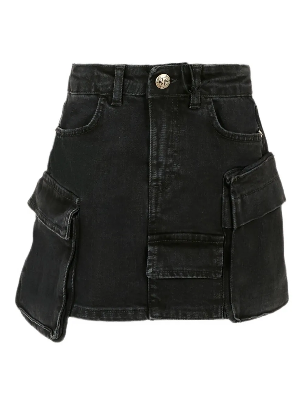 John Richmond Junior cargo-pocket denim skirt Zwart