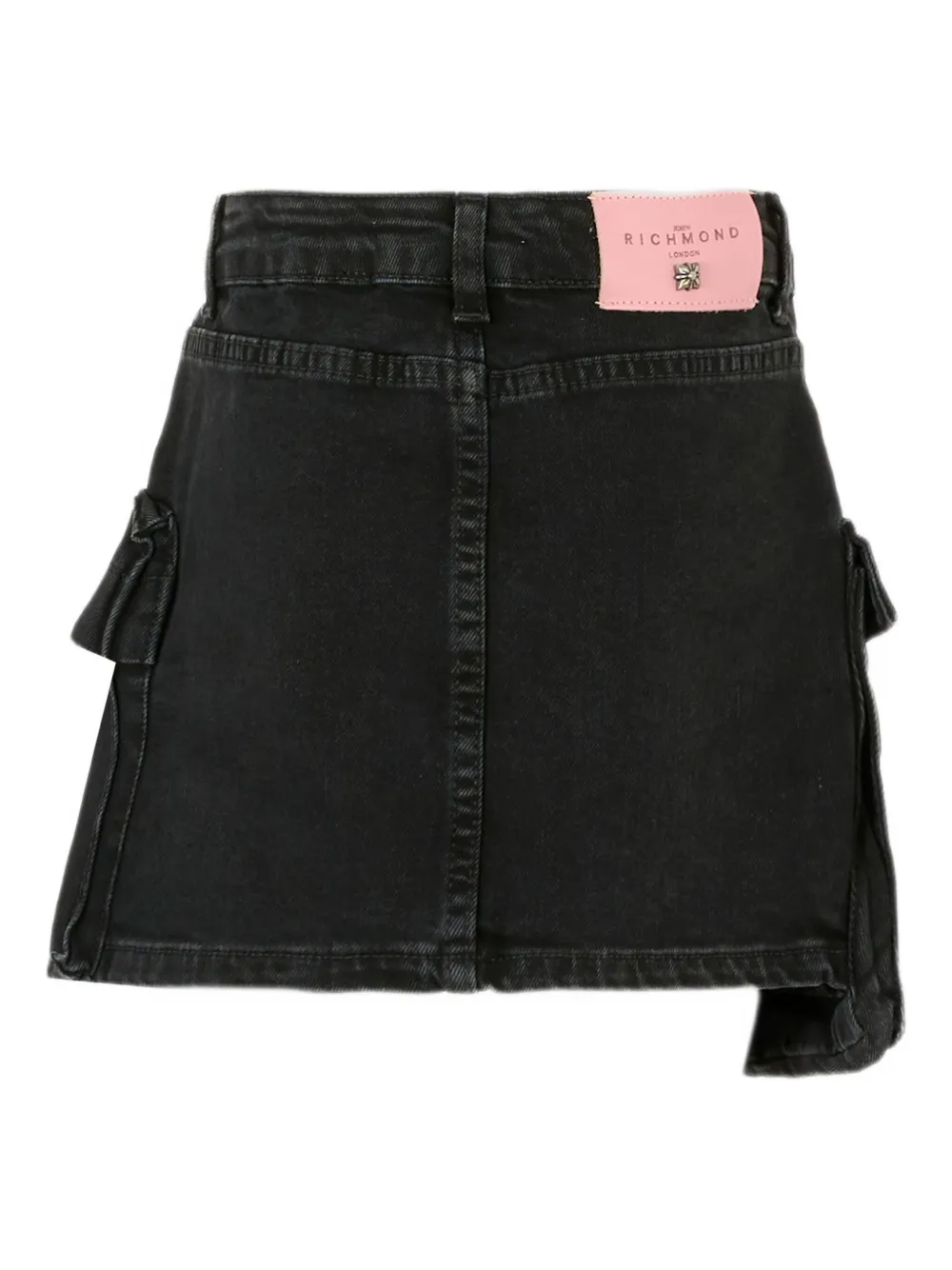 John Richmond Junior cargo-pocket denim skirt Zwart