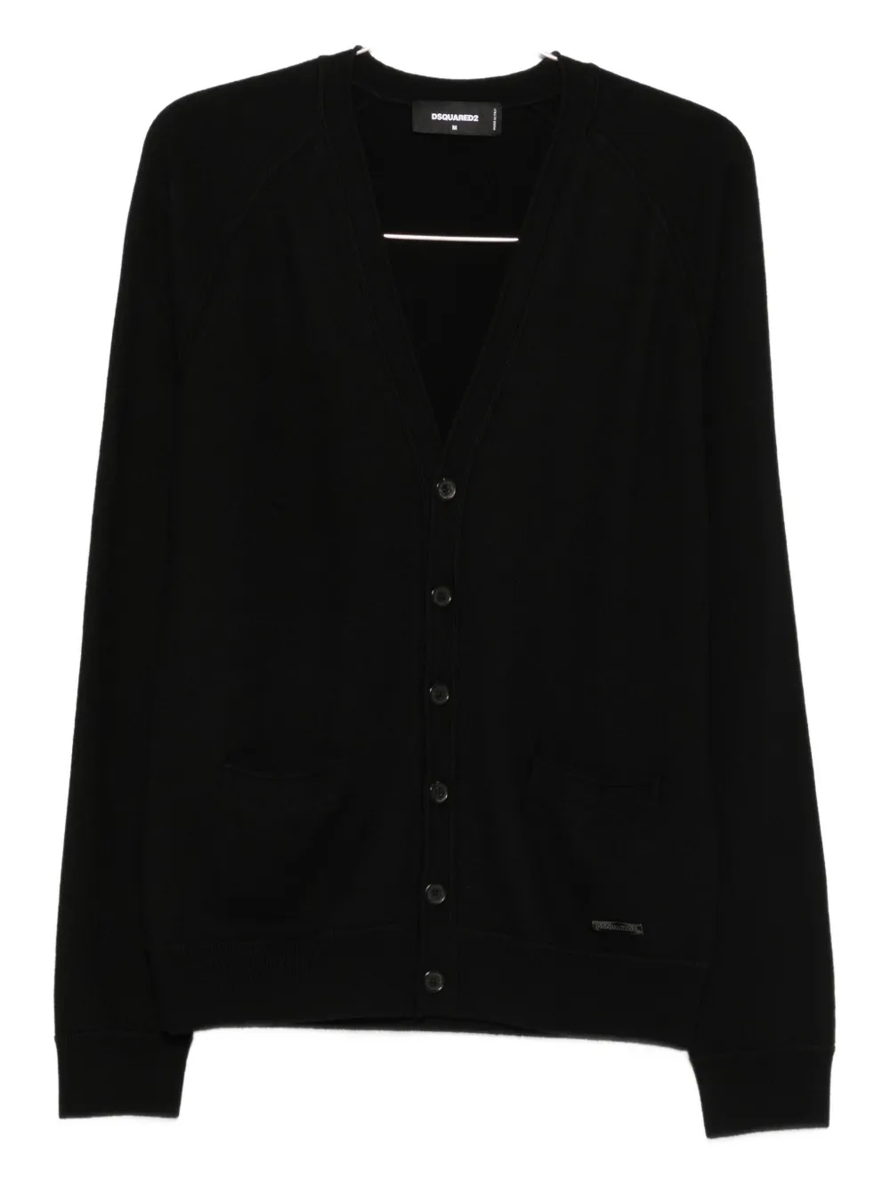 Dsquared2 V-neck Buttoned Cardigan In Black