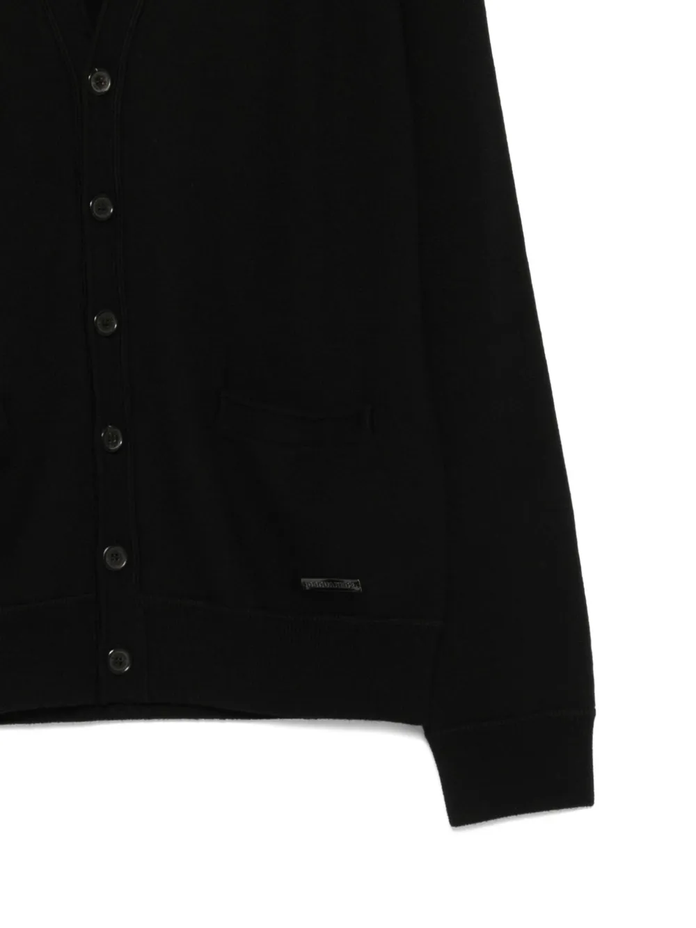 Dsquared2 V-neck Buttoned Cardigan In Black