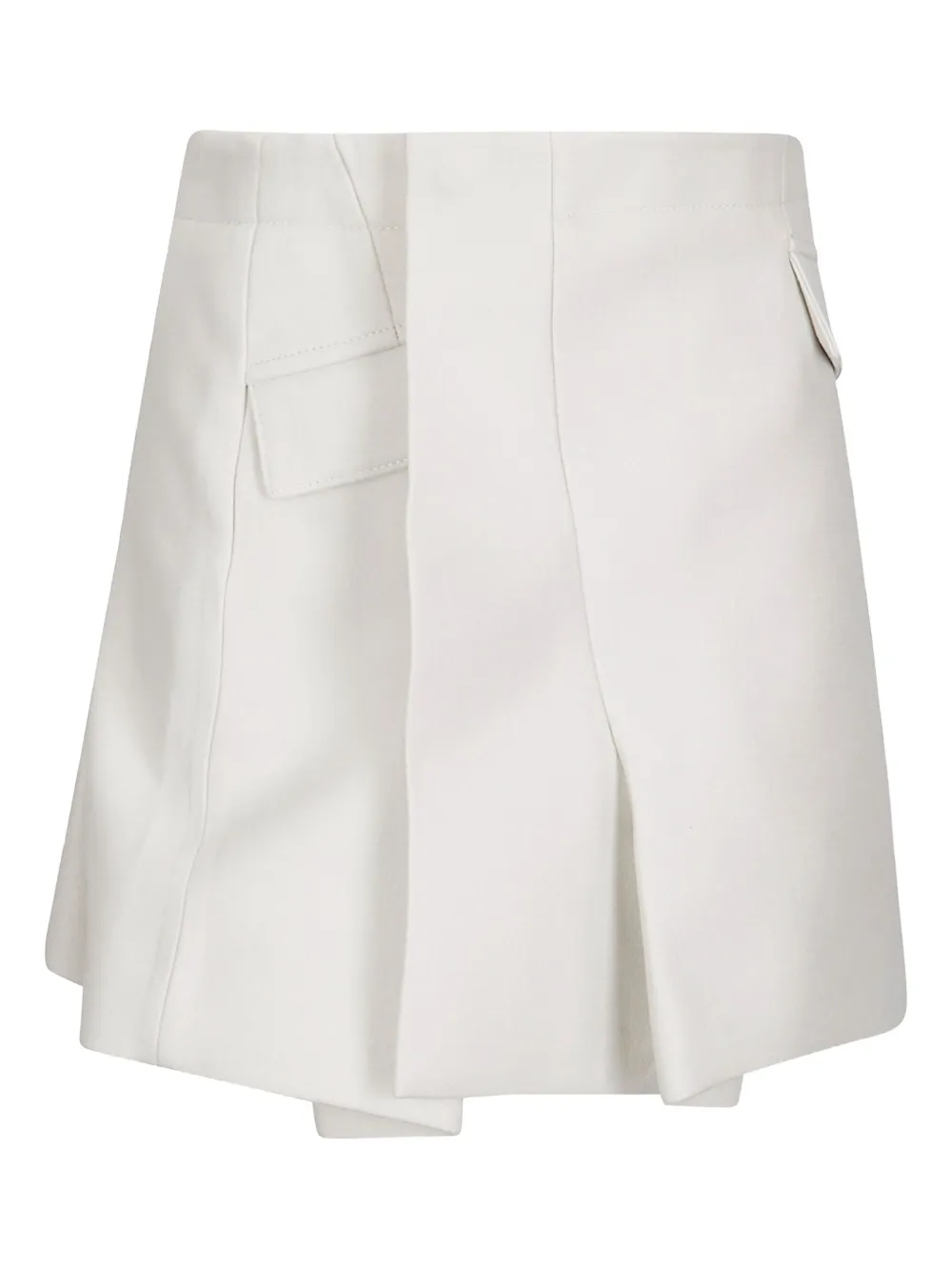 Sacai Mini-plooirok met klepzak Wit